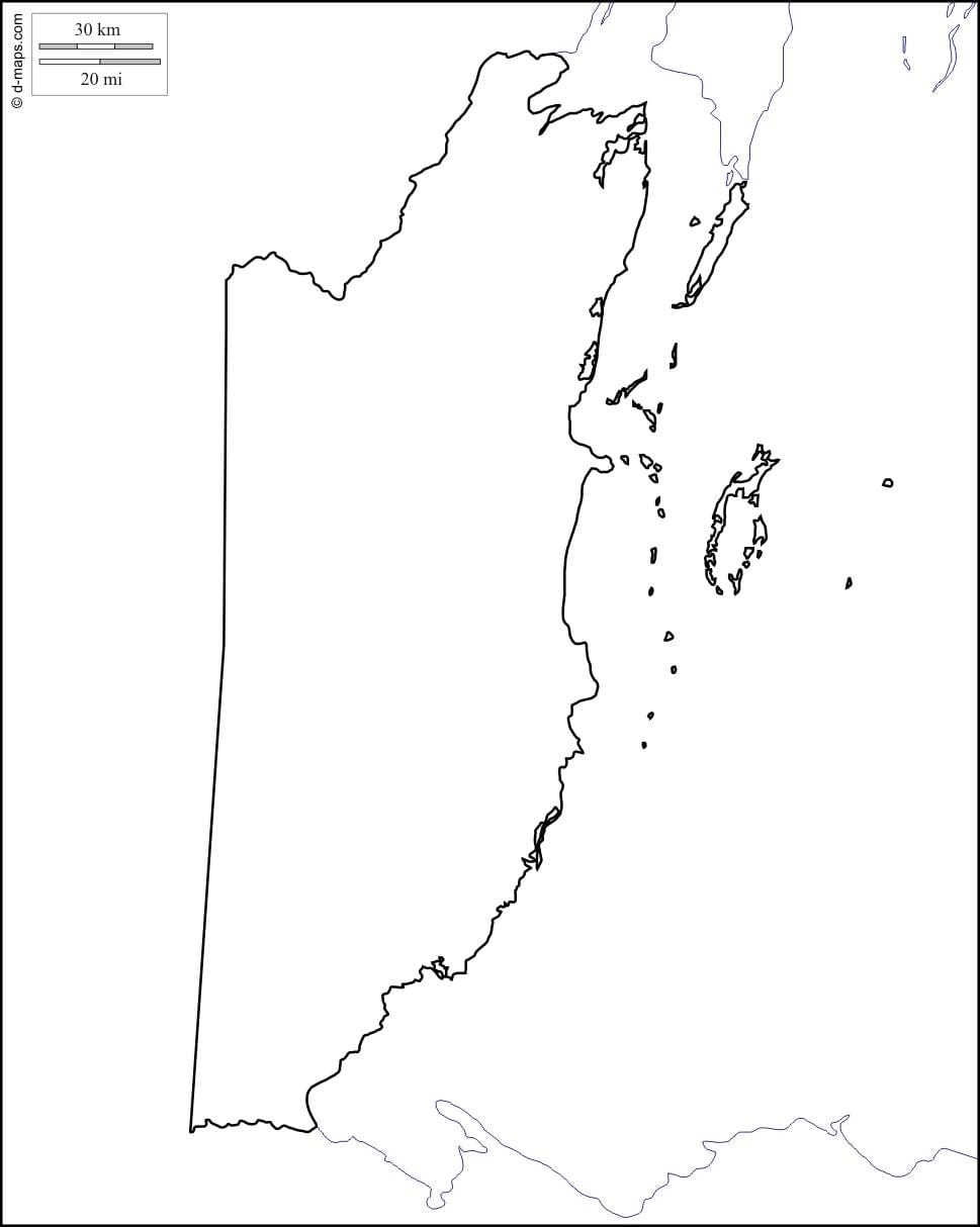 Térkép üres Belize