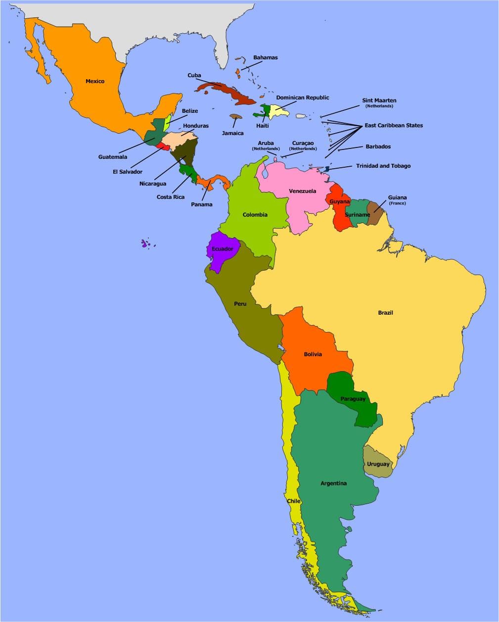 Térkép Belize-ben, dél-amerika