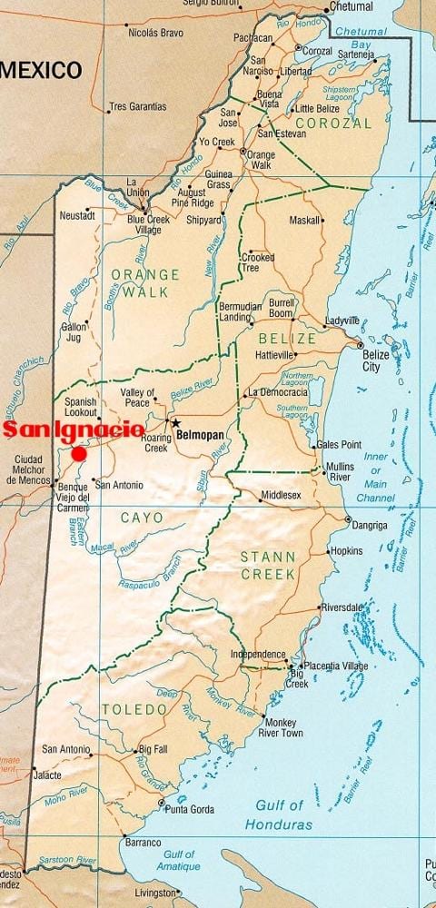Térkép san ignacio Belize