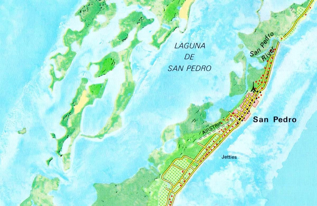 san pedro Belize utca térkép