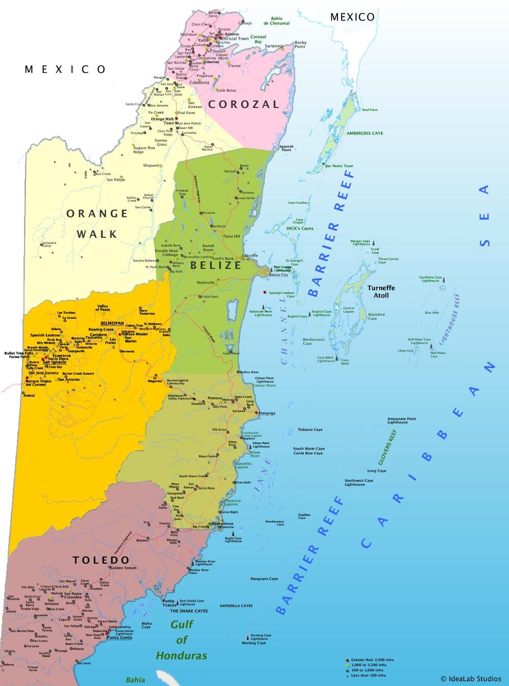 Térkép Belize a falu