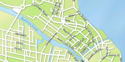Térkép Belize város utcáin