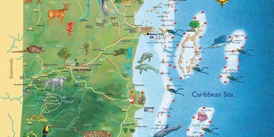 Belize port térkép