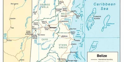 Belize folyók térkép