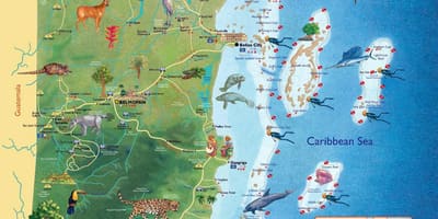 Térkép Belize-i vízesések 