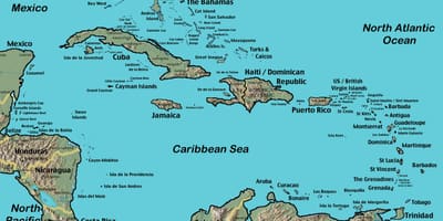 Térkép karib-Belize