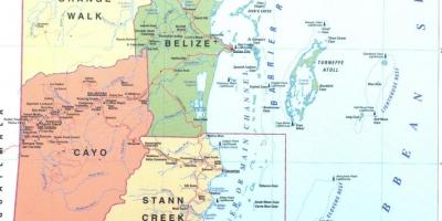 Belize zátony térkép