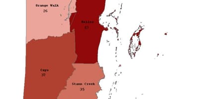 Térkép Belize népesség