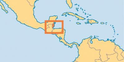 Belize elhelyezkedés a világ térkép