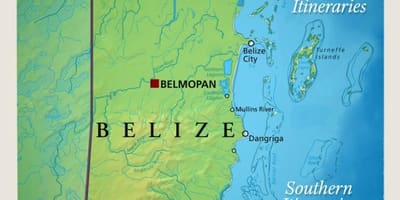 Térkép Belize vitorlázás