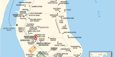 Térkép placencia falu Belize