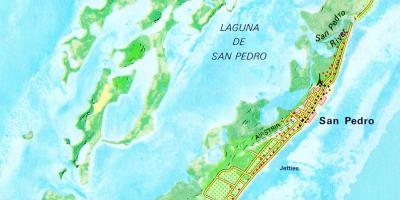 San pedro Belize utca térkép