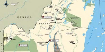 Térkép sibun folyó Belize